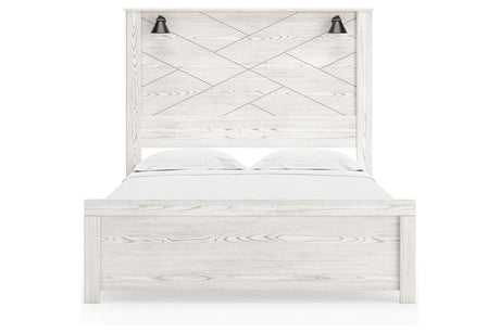 Gerridan White Queen LED Panel Bed by Ashley at Eve Furniture