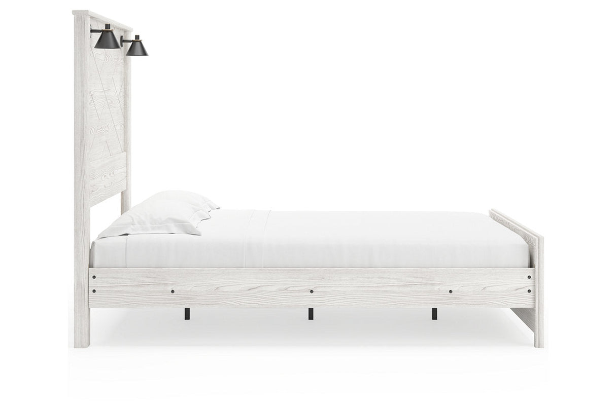 Gerridan White Queen LED Panel Bed by Ashley at Eve Furniture