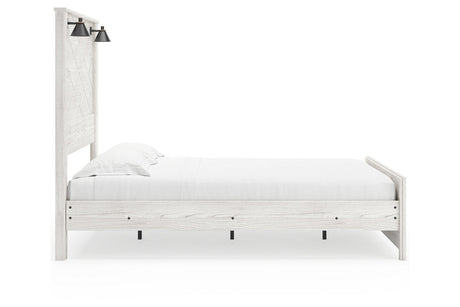 Gerridan White Queen LED Panel Bed by Ashley at Eve Furniture