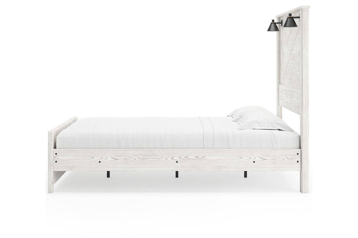 Gerridan White Queen LED Panel Bed by Ashley at Eve Furniture