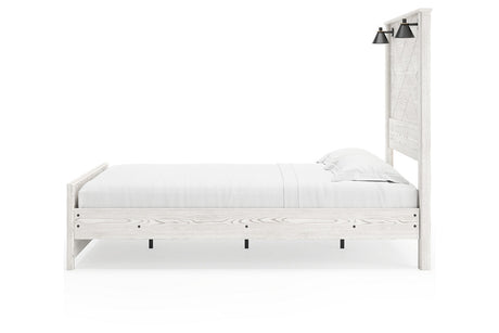 Gerridan White Queen LED Panel Bed by Ashley at Eve Furniture