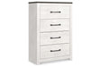 Gerridan White/Gray Chest of Drawers by Ashley at Eve Furniture