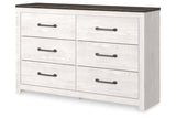 Gerridan White/Gray Dresser by Ashley at Eve Furniture