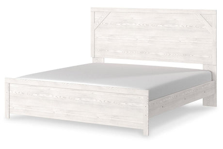 Gerridan White/Gray King Panel Bed by Ashley at Eve Furniture