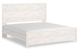 Gerridan White/Gray King Panel Bed by Ashley at Eve Furniture