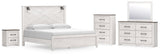 Gerridan White/Gray LED Panel Bedroom Set by Ashley at Eve Furniture