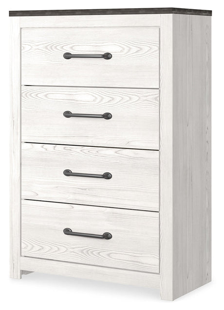 Gerridan White/Gray LED Panel Bedroom Set by Ashley at Eve Furniture