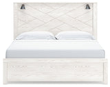 Gerridan White/Gray LED Panel Bedroom Set by Ashley at Eve Furniture
