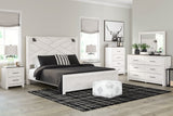 Gerridan White/Gray LED Panel Bedroom Set by Ashley at Eve Furniture