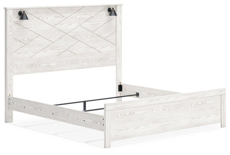 Gerridan White/Gray LED Panel Bedroom Set by Ashley at Eve Furniture