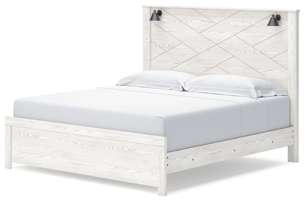 Gerridan White/Gray LED Panel Bedroom Set by Ashley at Eve Furniture