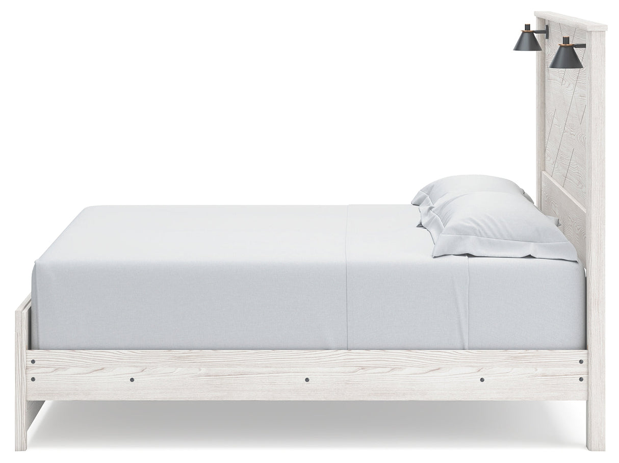 Gerridan White/Gray LED Panel Bedroom Set by Ashley at Eve Furniture