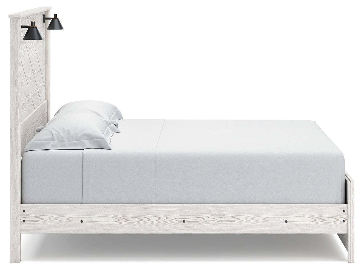 Gerridan White/Gray LED Panel Bedroom Set by Ashley at Eve Furniture