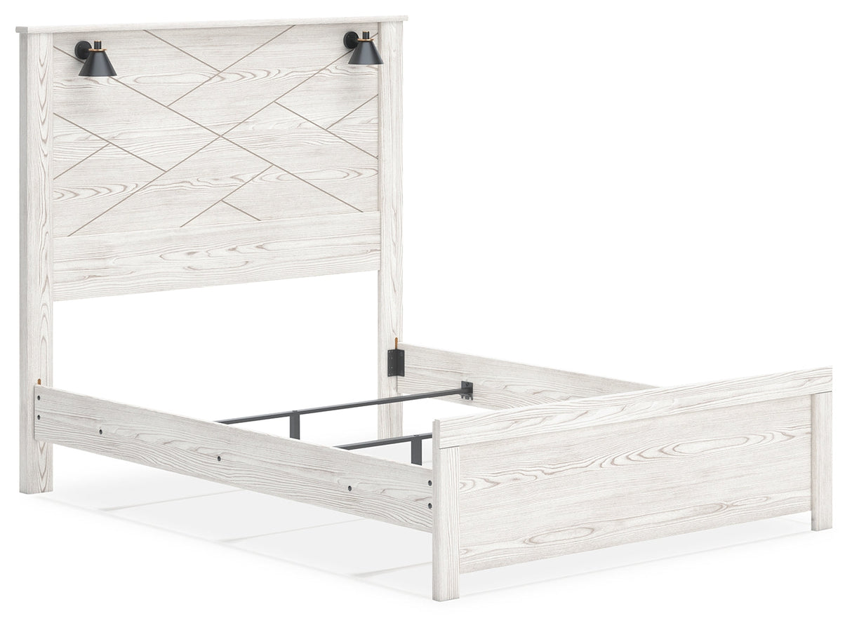 Gerridan White/Gray LED Panel Bedroom Set by Ashley at Eve Furniture