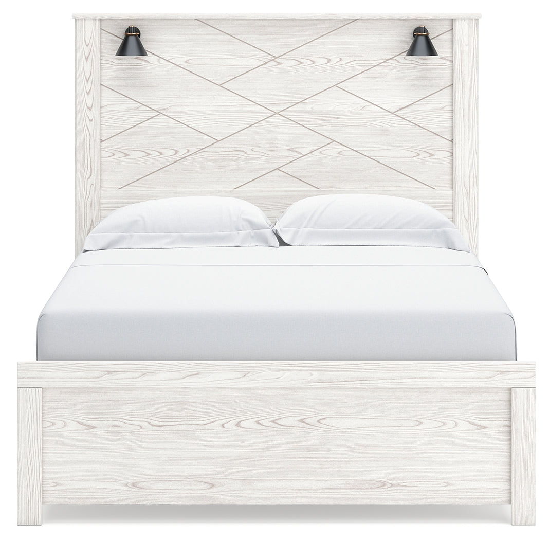 Gerridan White/Gray LED Panel Bedroom Set by Ashley at Eve Furniture