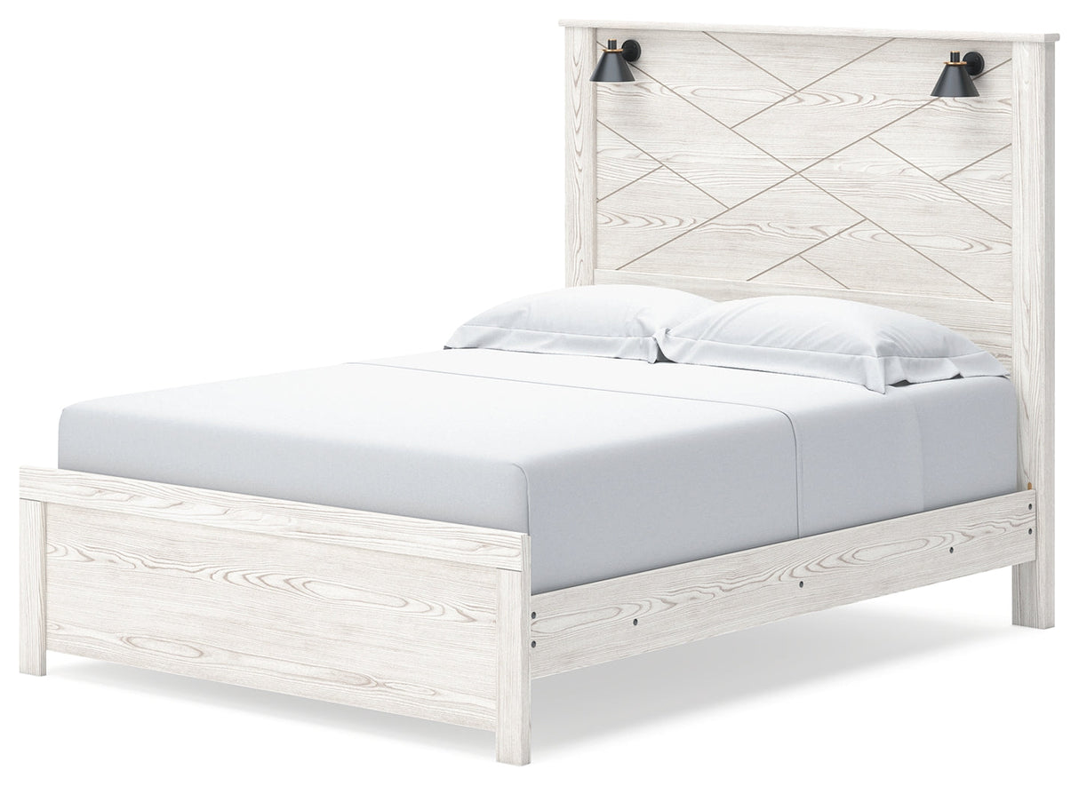 Gerridan White/Gray LED Panel Bedroom Set by Ashley at Eve Furniture
