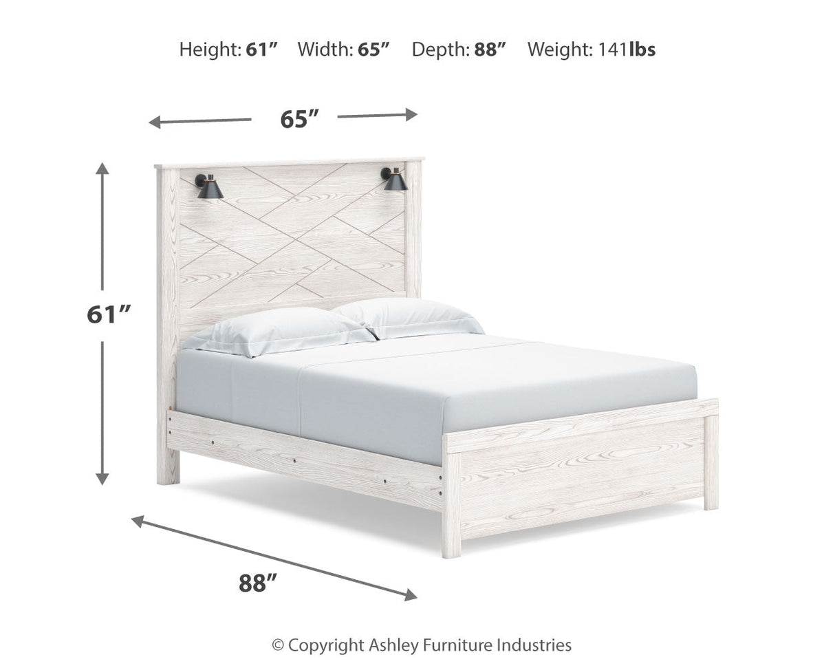 Gerridan White/Gray LED Panel Bedroom Set by Ashley at Eve Furniture