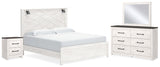 Gerridan White/Gray LED Panel Bedroom Set by Ashley at Eve Furniture