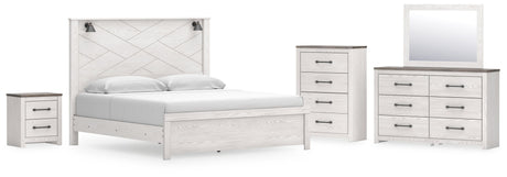 Gerridan White/Gray LED Panel Bedroom Set by Ashley at Eve Furniture