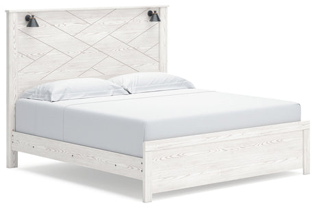 Gerridan White/Gray LED Panel Bedroom Set by Ashley at Eve Furniture