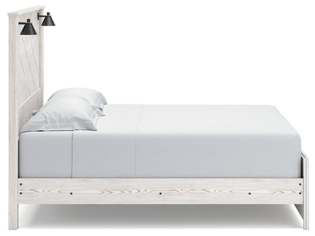 Gerridan White/Gray LED Panel Bedroom Set by Ashley at Eve Furniture