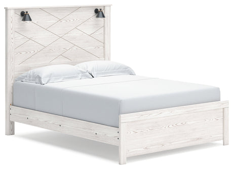 Gerridan White/Gray LED Panel Bedroom Set by Ashley at Eve Furniture