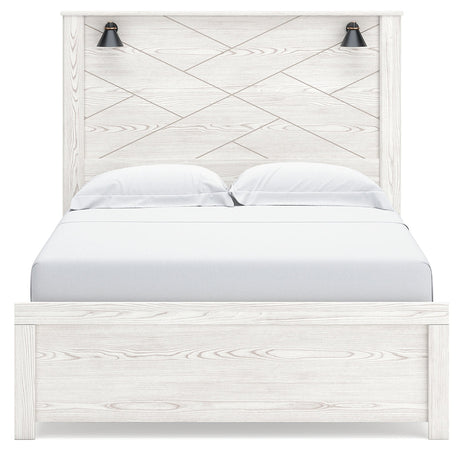 Gerridan White/Gray LED Panel Bedroom Set by Ashley at Eve Furniture