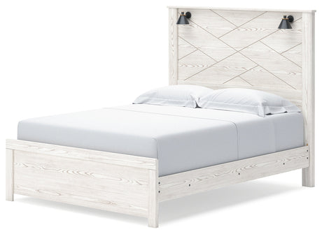 Gerridan White/Gray LED Panel Bedroom Set by Ashley at Eve Furniture