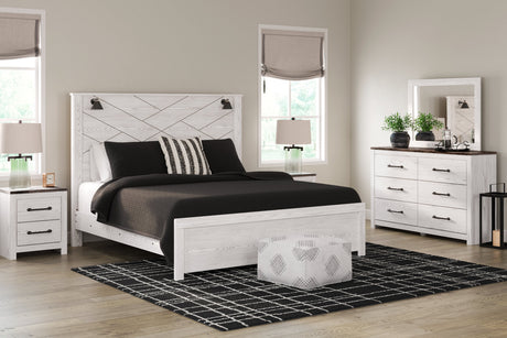 Gerridan White/Gray LED Panel Bedroom Set by Ashley at Eve Furniture