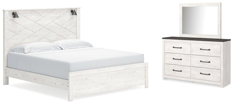 Gerridan White/Gray LED Panel Bedroom Set by Ashley at Eve Furniture