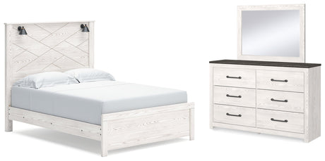 Gerridan White/Gray LED Panel Bedroom Set by Ashley at Eve Furniture
