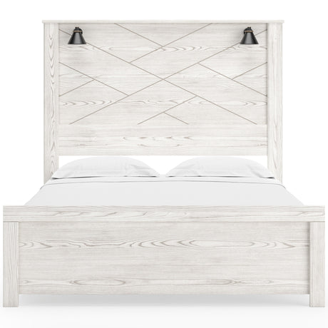 Gerridan White/Gray LED Panel Bedroom Set by Ashley at Eve Furniture