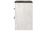 Gerridan White/Gray Nightstand by Ashley at Eve Furniture