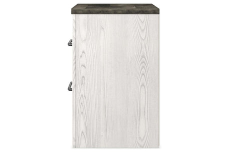 Gerridan White/Gray Nightstand by Ashley at Eve Furniture