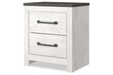 Gerridan White/Gray Nightstand by Ashley at Eve Furniture