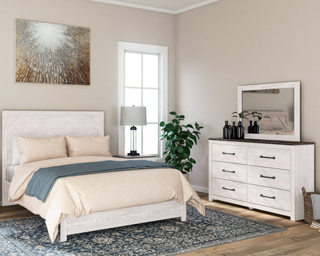 Gerridan White/Gray Panel Bedroom Set by Ashley at Eve Furniture