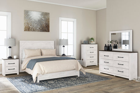 Gerridan White/Gray Panel Bedroom Set by Ashley at Eve Furniture