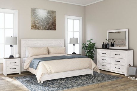 Gerridan White/Gray Panel Bedroom Set by Ashley at Eve Furniture