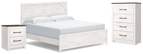 Gerridan White/Gray Panel Bedroom Set by Ashley at Eve Furniture
