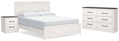 Gerridan White/Gray Panel Bedroom Set by Ashley at Eve Furniture