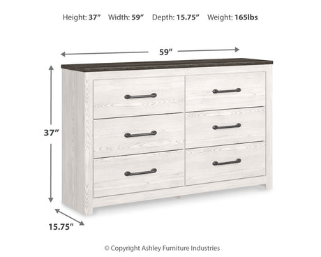 Gerridan White/Gray Panel Bedroom Set by Ashley at Eve Furniture