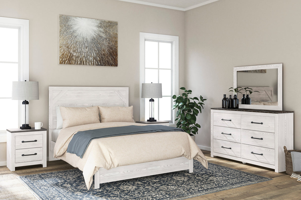 Gerridan White/Gray Panel Bedroom Set by Ashley at Eve Furniture