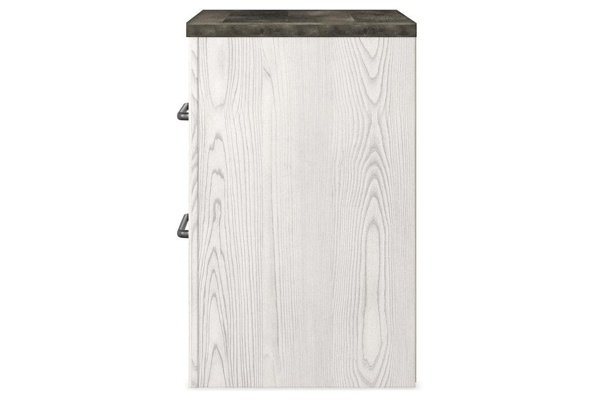 Gerridan White/Gray Nightstand by Ashley at Eve Furniture