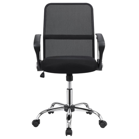 Gerta Black/Chrome Office Chair with Mesh Backrest by Coaster at Eve Furniture