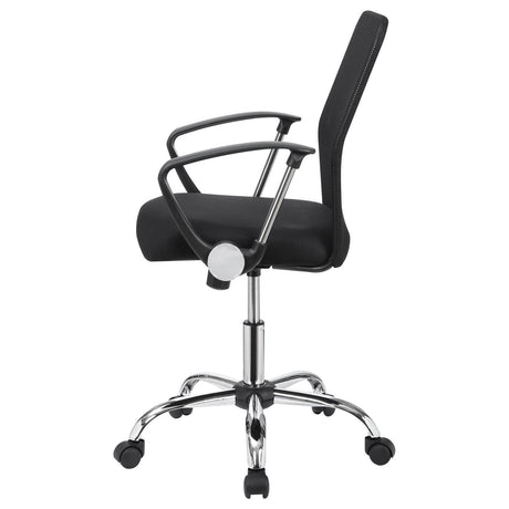 Gerta Black/Chrome Office Chair with Mesh Backrest by Coaster at Eve Furniture