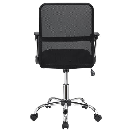 Gerta Black/Chrome Office Chair with Mesh Backrest by Coaster at Eve Furniture
