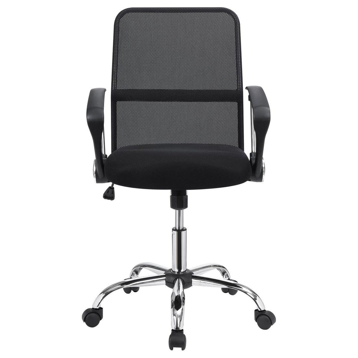 Gerta Black/Chrome Office Chair with Mesh Backrest