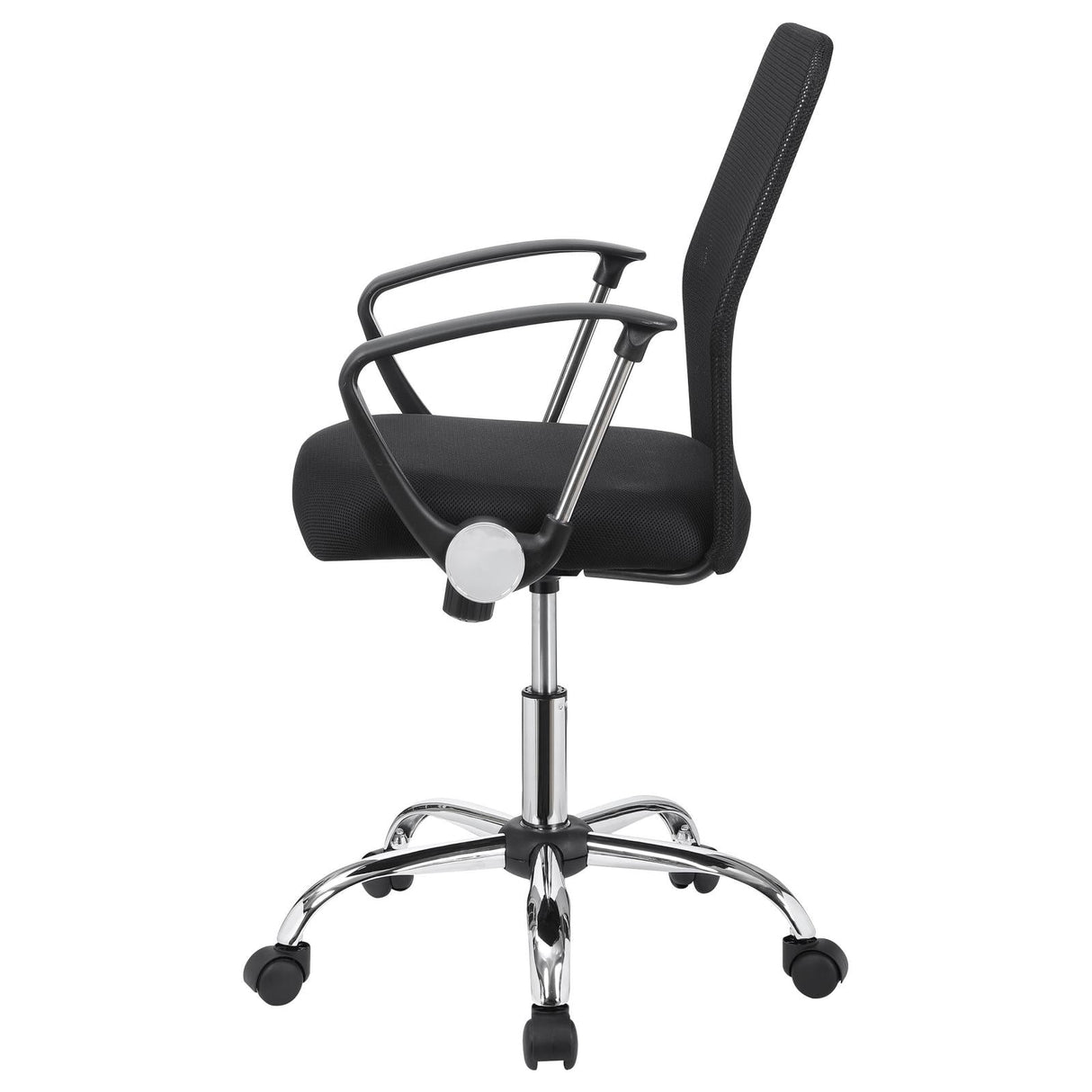 Gerta Black/Chrome Office Chair with Mesh Backrest