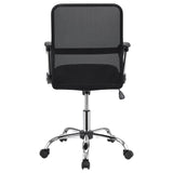 Gerta Black/Chrome Office Chair with Mesh Backrest