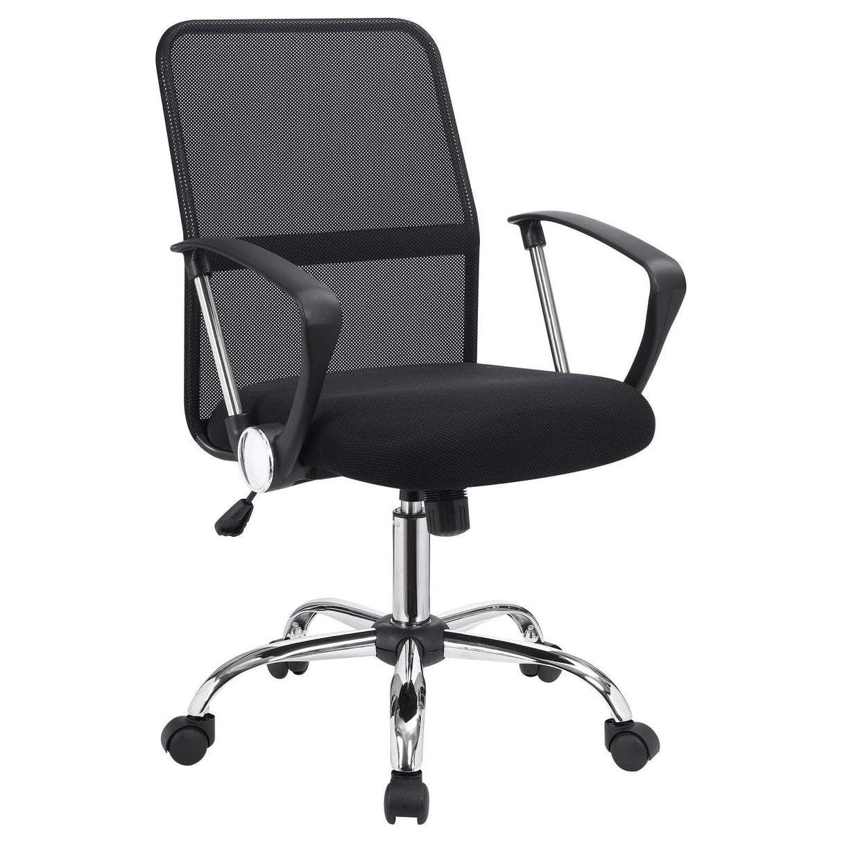 Gerta Black/Chrome Office Chair with Mesh Backrest by Coaster at Eve Furniture